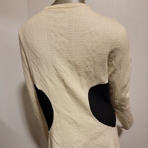 Anthropologie For Moth Cream Black Dot Sweater Large